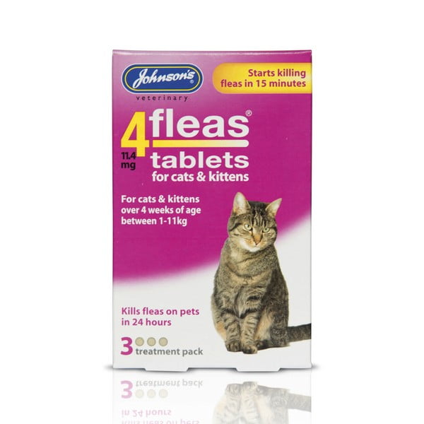 Jvp 4 Fleas Cat Flea 3 Tablets The Pet Centre